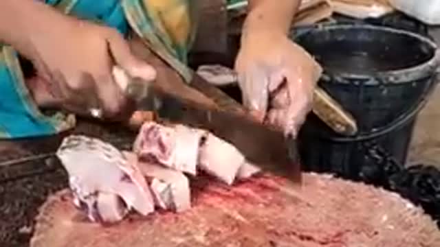 Amazing Rohu Fish Cuttting Live In Bangladesh Fish Market Part-4 #Shorts