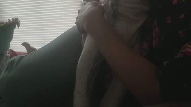 Baby very casually telling mom give me milk