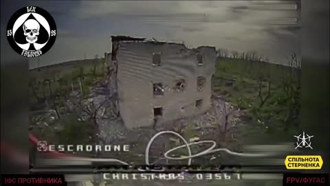 Destruction of a three-story building by Russian forces using an FPV drone 🚀