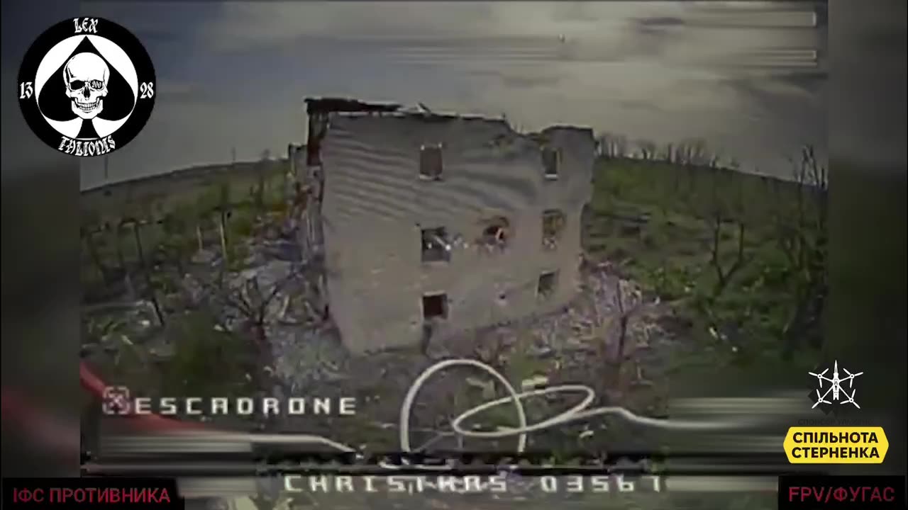 Destruction of a three-story building by Russian forces using an FPV drone 🚀