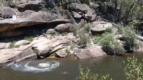 Massive Cliff Jump - Jellybean Pool