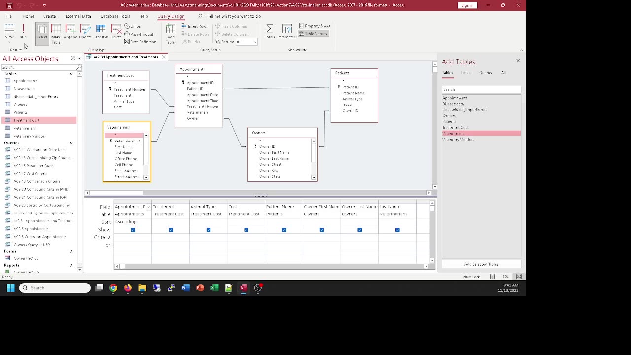 cs101 Access 2 Part 2 - More Queries