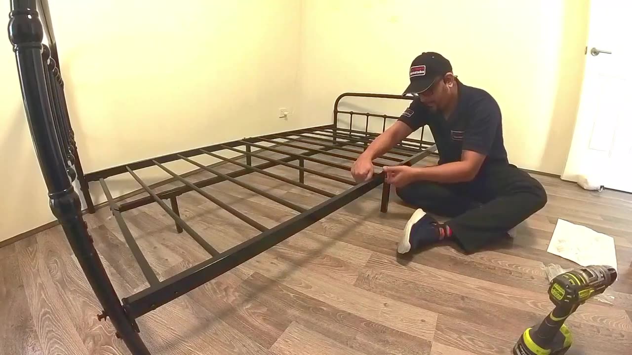 How to Assemble King Size Metal Bed Frame with Foot and Headboard by Oikiture (Link in description)