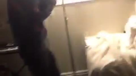 Nsfw guy in gray shirt gets punched in the face