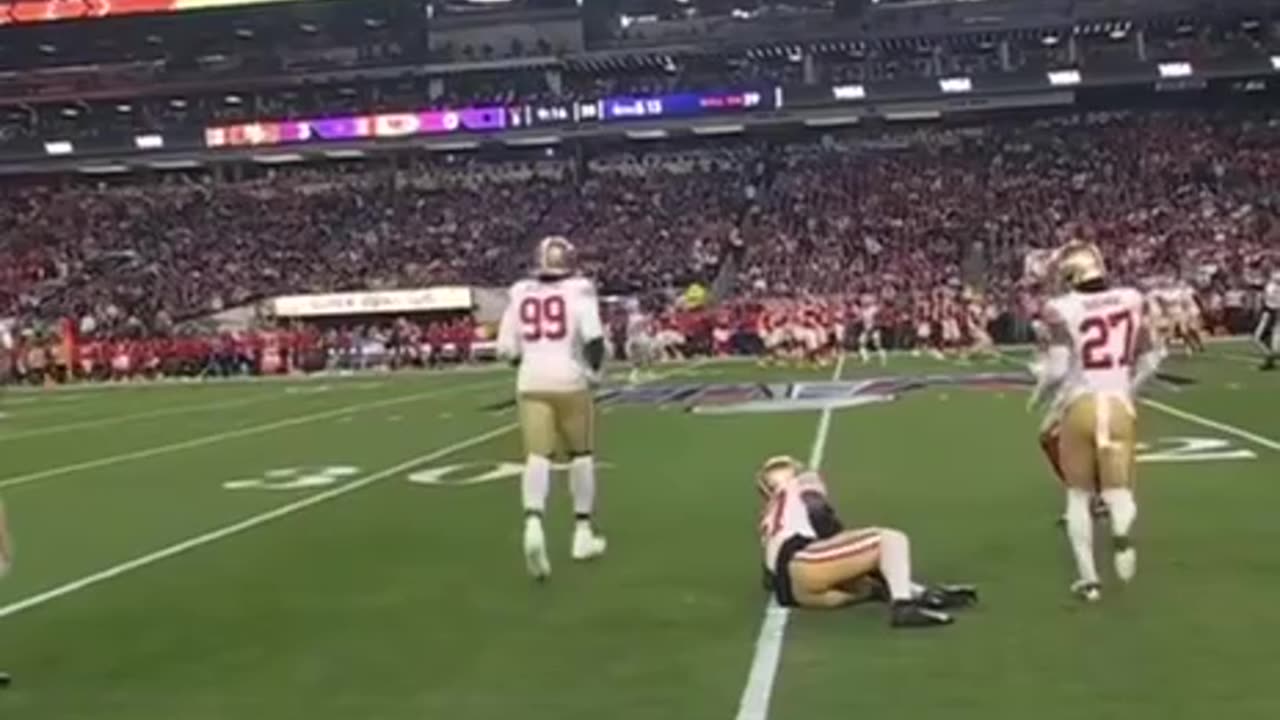 What dumbass shit is this? Dre Greenlaw Carted Off The Field After This?