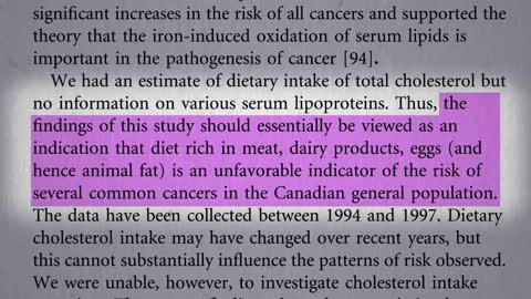 Many things about Diet, Cholesterol and Cancer.