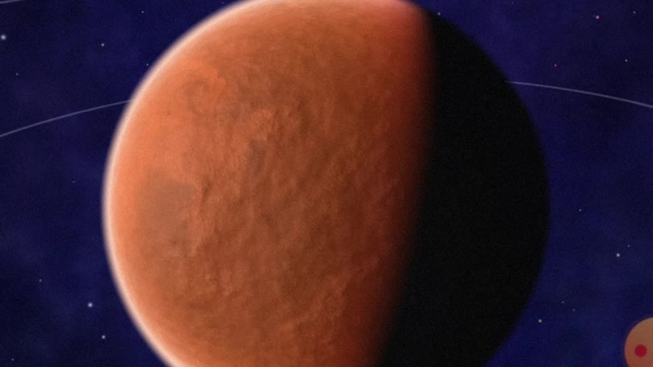 How looks Mars in space