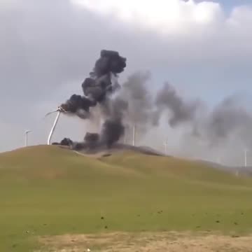Windmill for power generation combusting