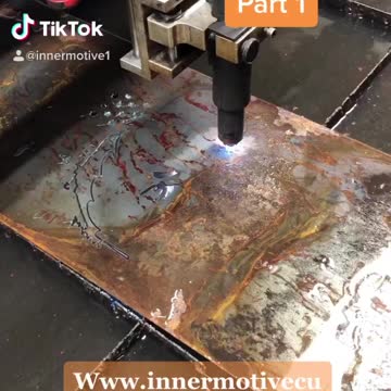 Cnc plasma table at work