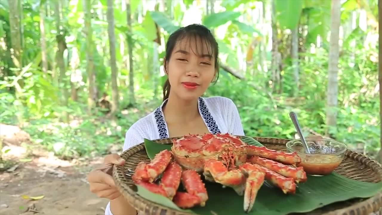 Yummy cooking Giant king Crab 🦀