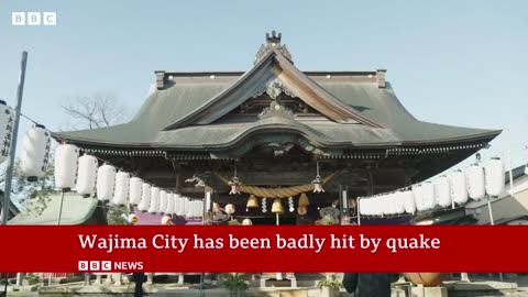Japan earthquake: Death toll climbs to 64 as rescuers race to survivors | BBC News