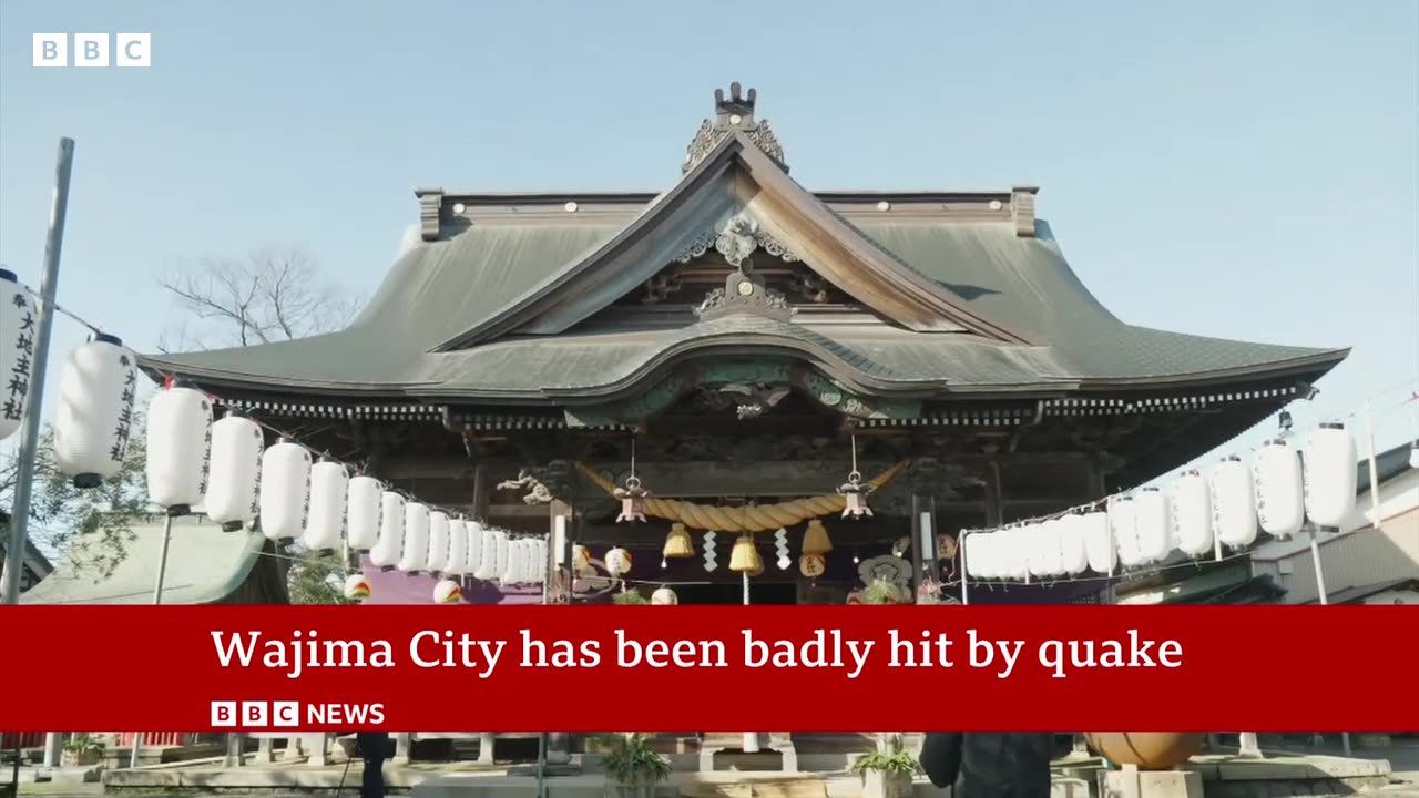 Japan earthquake: Death toll climbs to 64 as rescuers race to survivors | BBC News