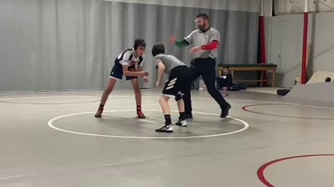 My son’s first match at 120 pounds