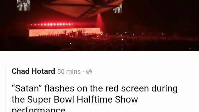 NFL halftime flashes Satan