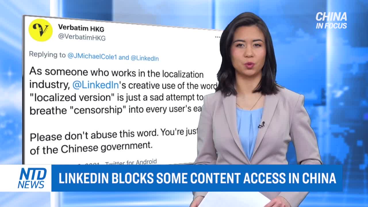 LinkedIn Blocks Some Content Access in China