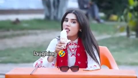 Girl icecream prank entertainment video