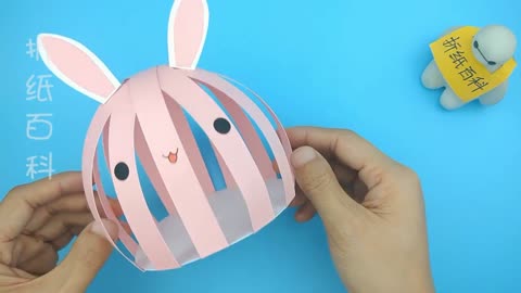 Mid-Autumn Festival handmade rabbit lantern, cute and cute, handmade DIY origami tutorial2