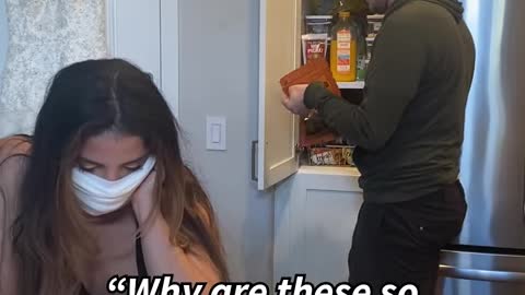His face when she TAKES IT OFF!! 😱😂