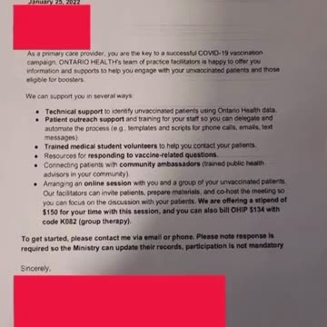 Doctors in Ontario paid to push vaccine propaganda