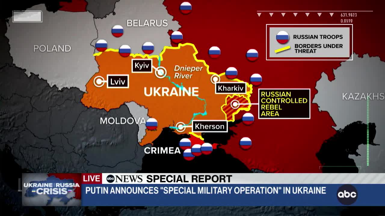 Putin authorises military operation in eastern Ukraine / kündigt Militäroperationen in Ukraine