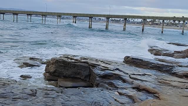 The Sunset Cliffs of San Diego in action...