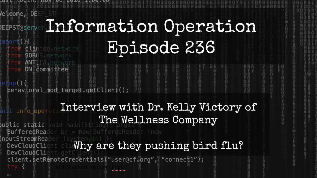 IO Episode 236 - Dr. Kelly Victory - Why Are They Pushing Bird Flu? 4/27/24