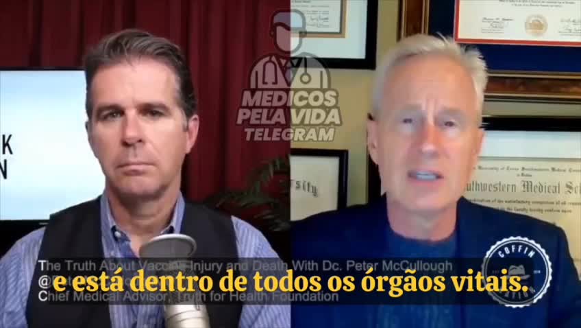 Dr Peter McCullough - "Começam a chegar as AUTÓPSIAS de pessoas VACINADAS