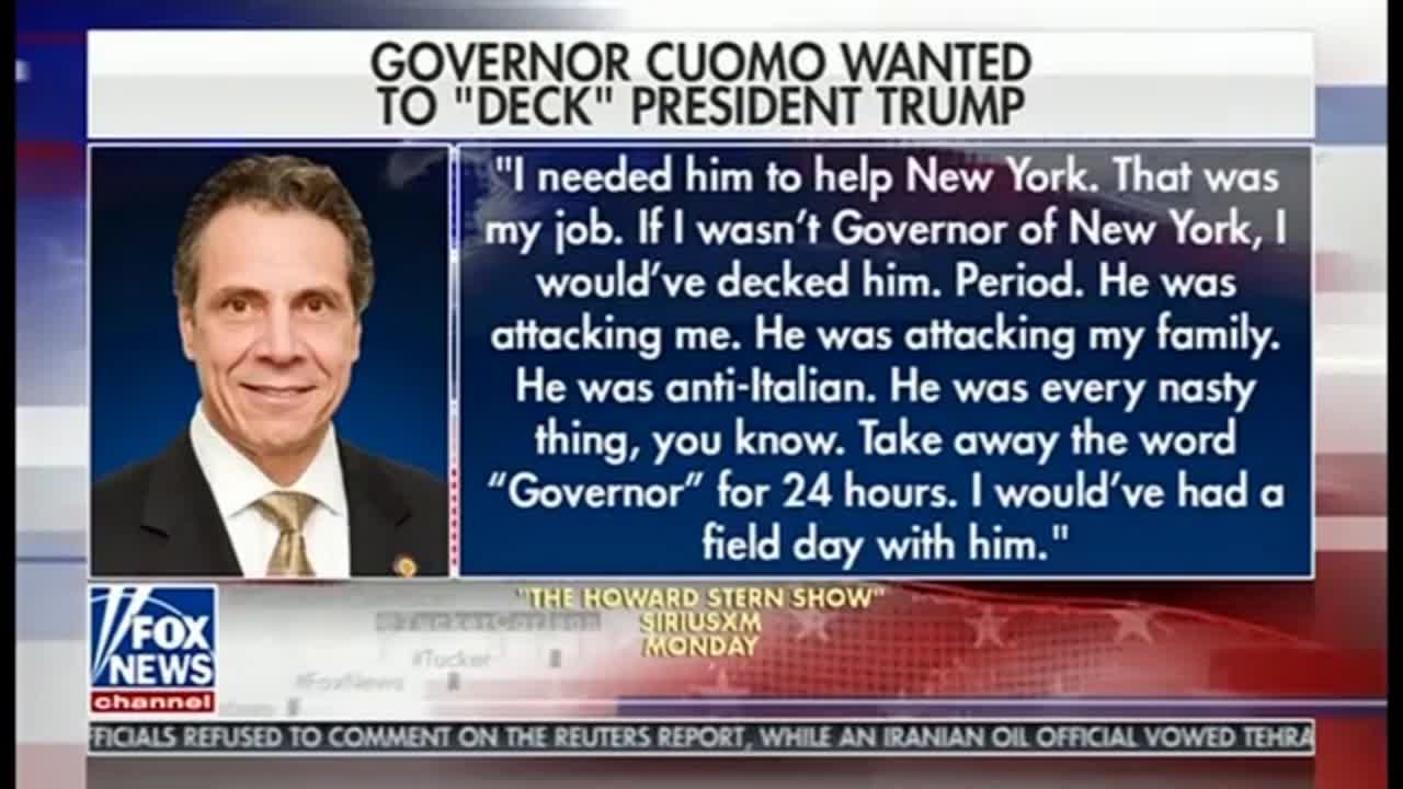 Andrew Cuomo: 'If I wasn’t governor of New York, I would have decked [President Donald J. Trump]'