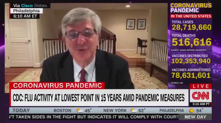 CNN "Expert" Wants People Masking EVERY Flu Season Forever