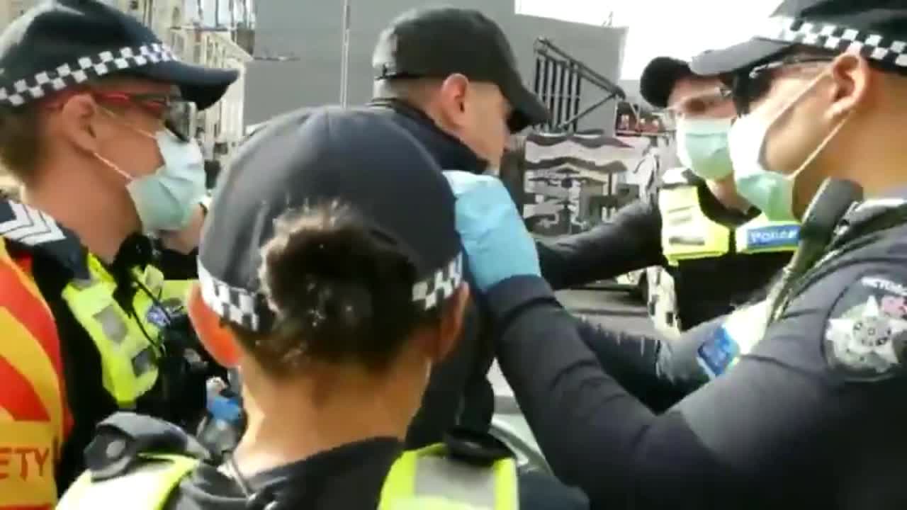 Man Arrested For Not Wearing A Mask In Melbourne, Australia