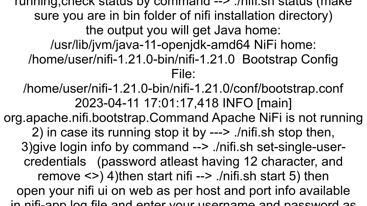 Apache NiFi login issue when entering username and password