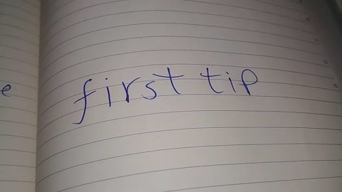 First tip 💚💚👌