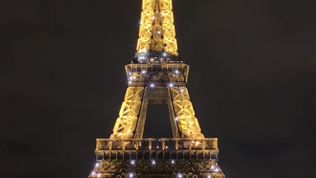 Shiny White Eiffel Tower