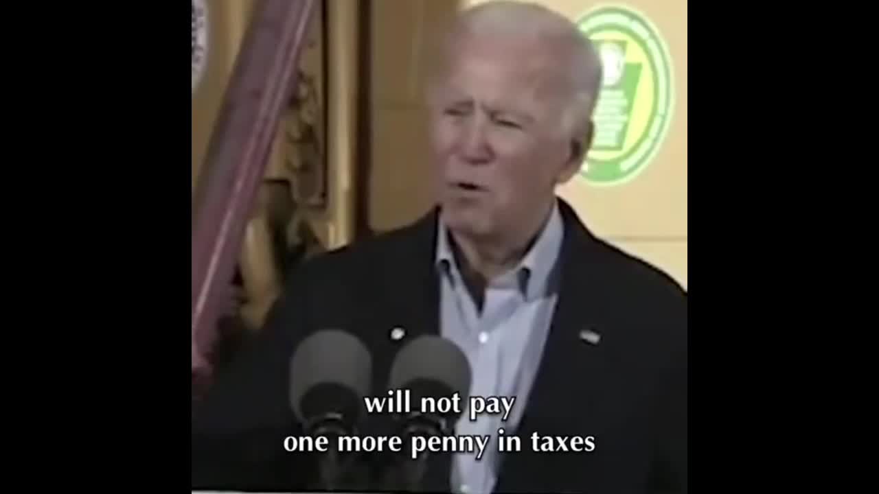 ⚫️Joe Biden Promises We Won’t Pay More Taxes