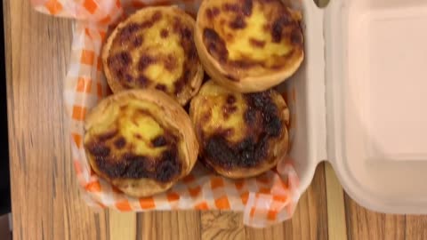 French bread egg tart