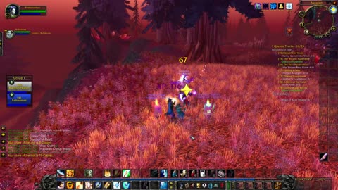 Priest training with Shaman Husband- taking a break from Hellfire