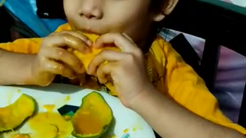 Eating mango