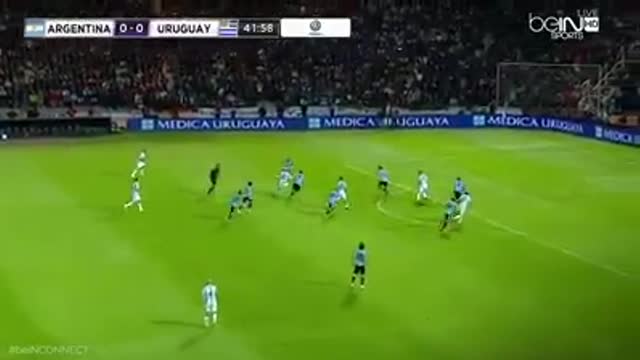 Leo Messi against Uruguay