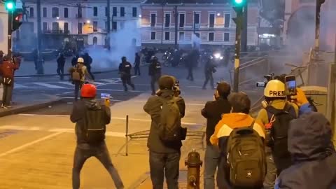 Indigenous groups held a protest in the Ecuadorian capital of Quito over rising fuel prices.
