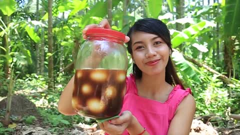 Yummy cooking eggs recipe _ Cooking skills _ Khmer Survival Skills