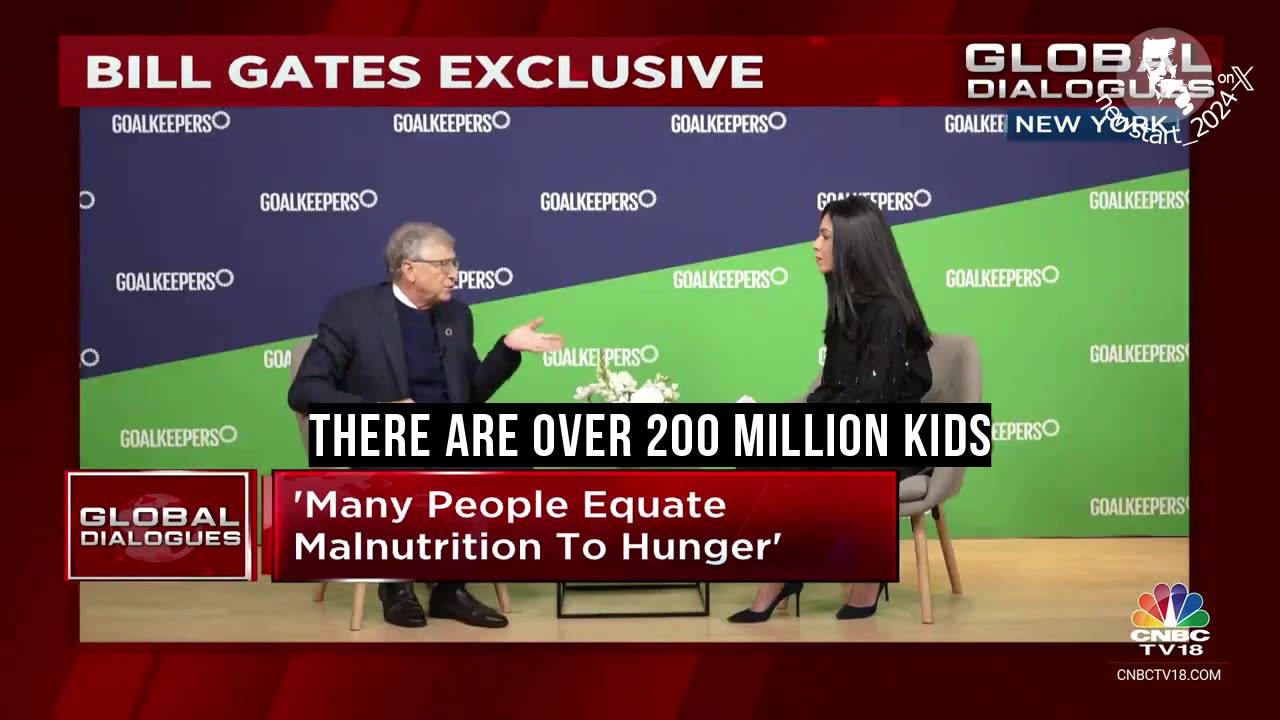 "Malnutrition expert" Bill Gates: Malnutrition actually is not very well known.