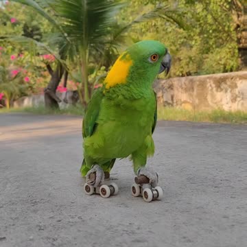 Parrot Shows Off Roller-Skating Skills, VIRAL,TRENDING,