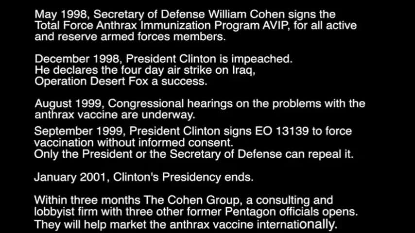 35000 Soldaten durch Anthrax Impfung getötet.