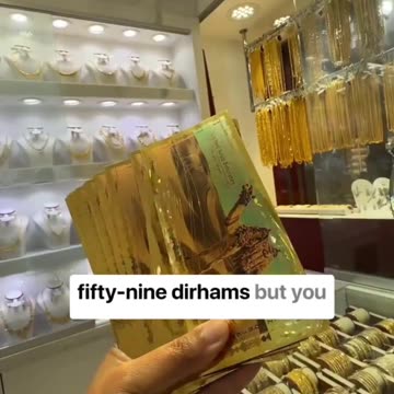 Emiratos Árabes Unidos | Esta es la primera nota de oro | 24 quilates de Dubái.