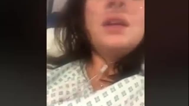 British woman with Corona struggles to catch her breath from intensive care