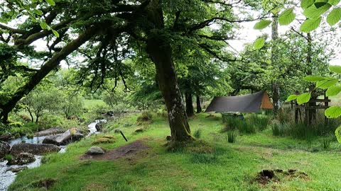 4x4 tarp. Riverside. Dartmoor. GoPro