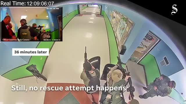 Uvalde Shooting: Footage inside Robb Elementary shows officers run from shooter