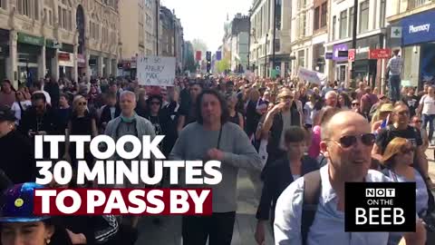 Video showing just how many people were atending the London anti plandemic protest