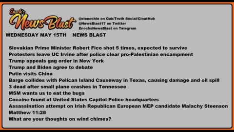 Wednesday May 15, 2024 News Blast