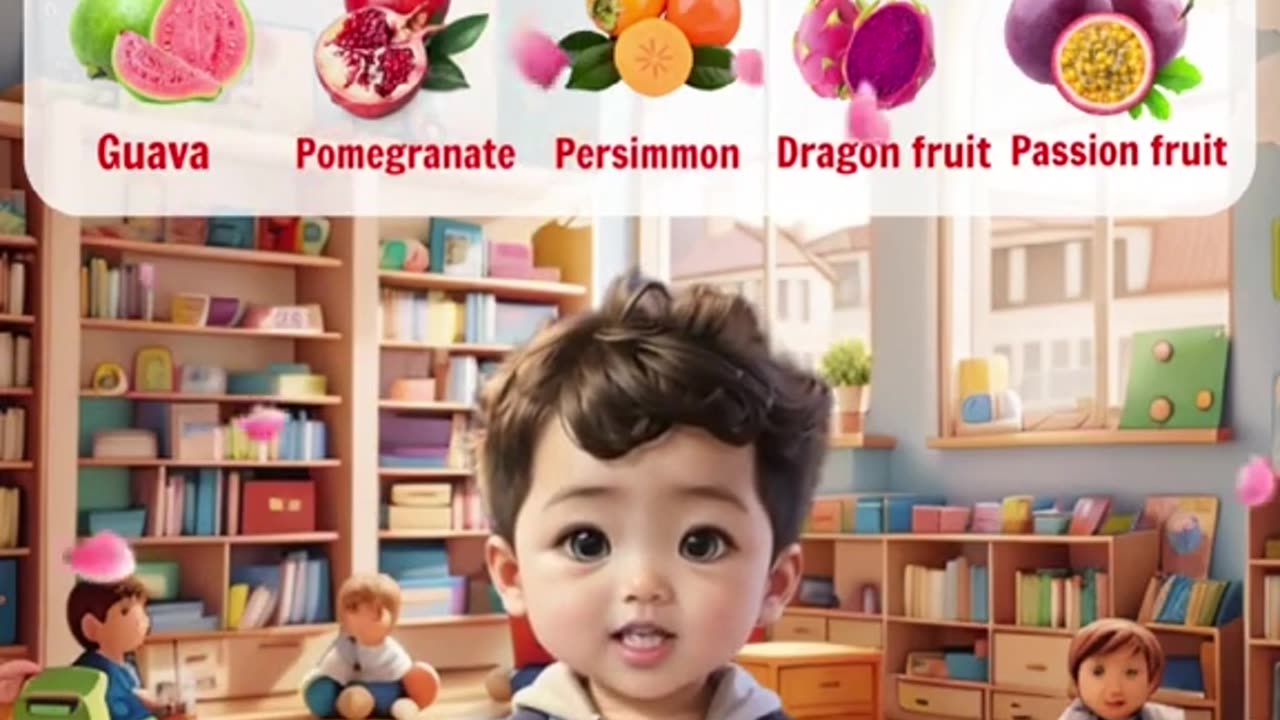 Fruits name learning with animation